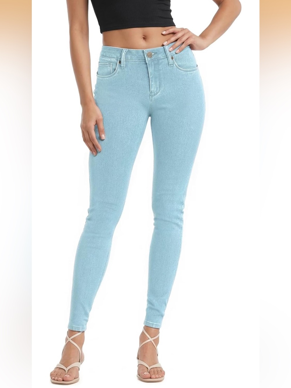 Hybrid & Company Women’s Light Wash Low Rise Skinny Jeans Size 3